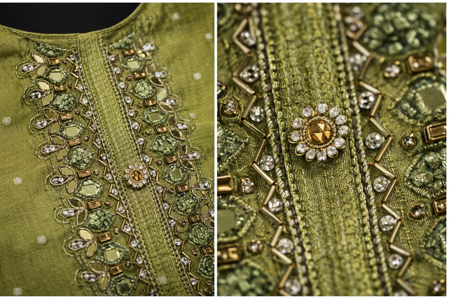 Olive Charm Embroidered Kurti