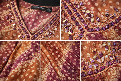 Dusty Rose Printed Chudithar Set