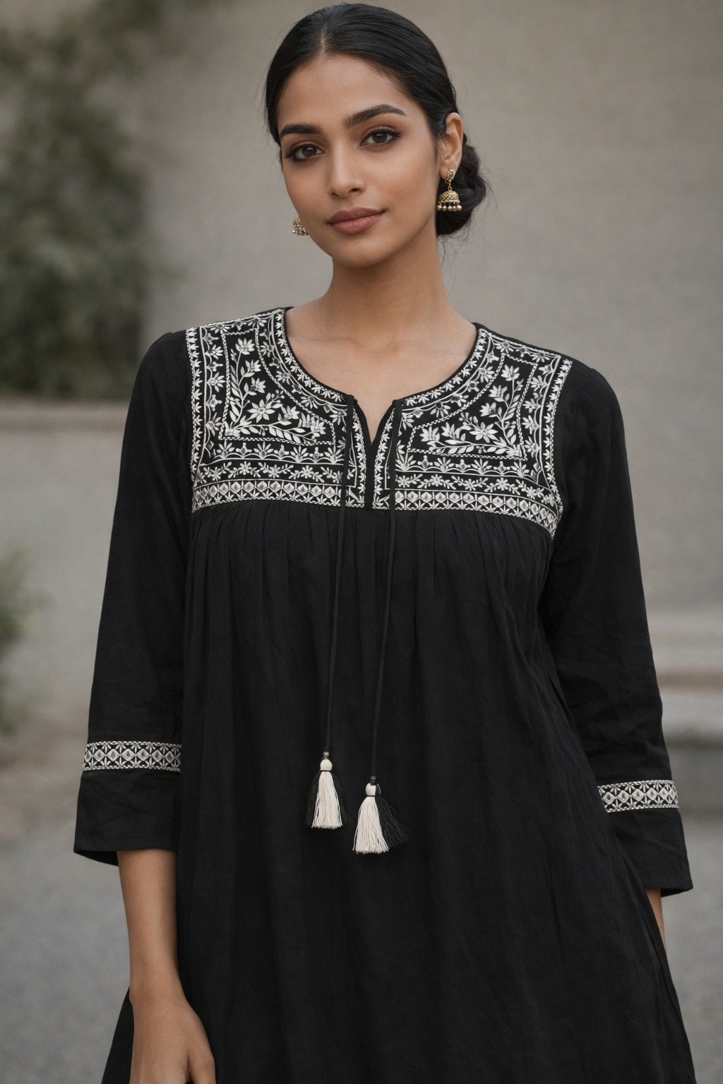 Black Embroidery kurti