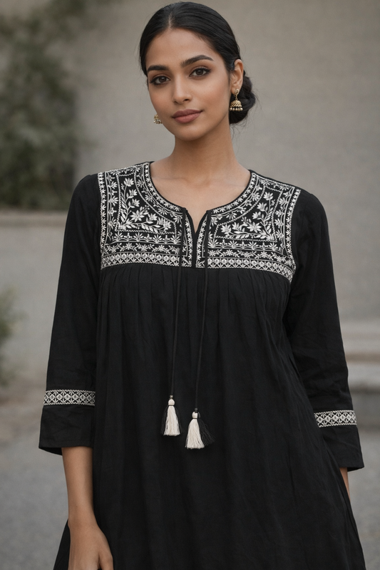 Black Embroidery kurti