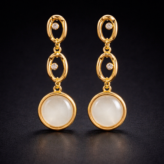 Elegant Gold Chain Drop Earrings