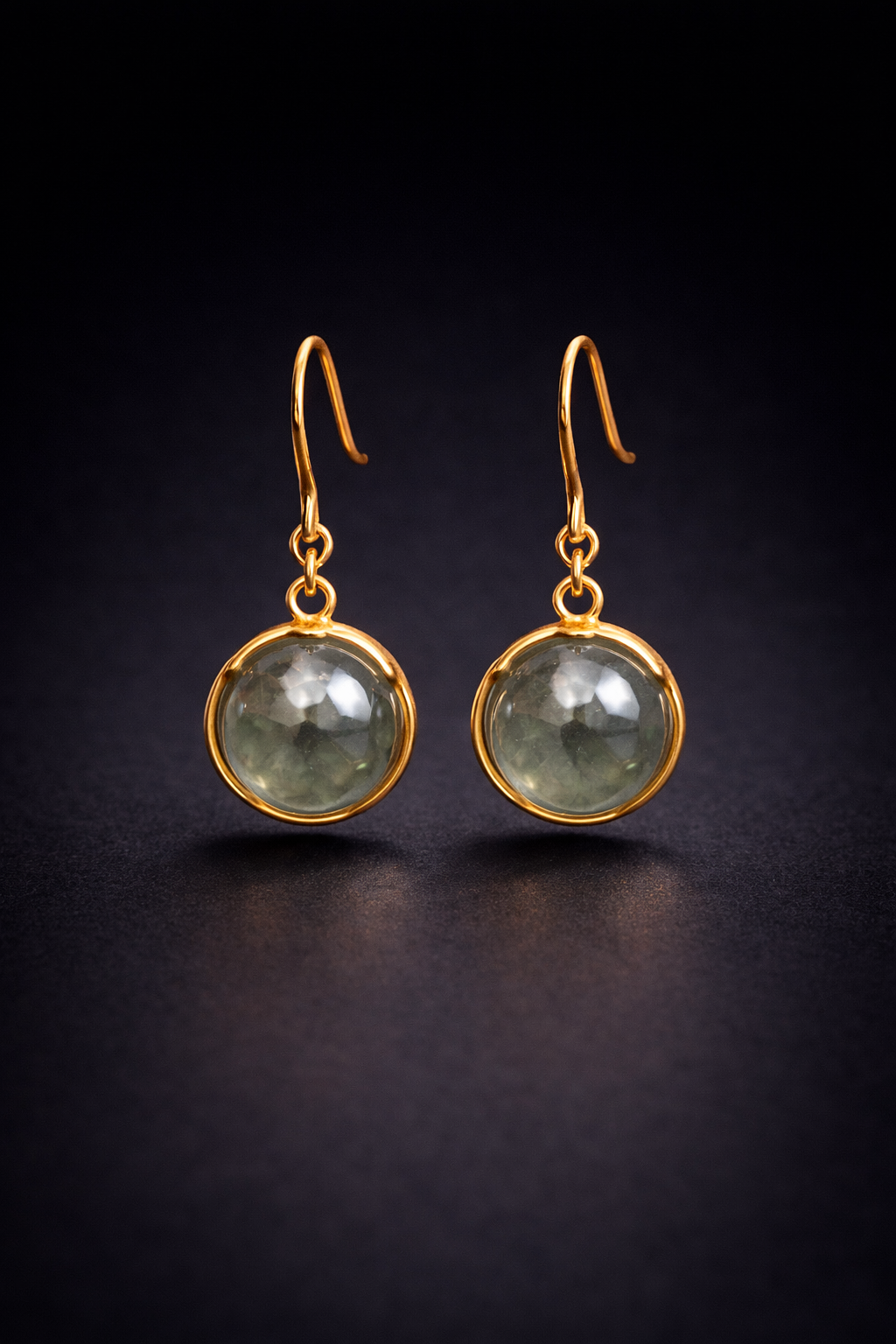 Elegant Ash Stone Drop Earrings