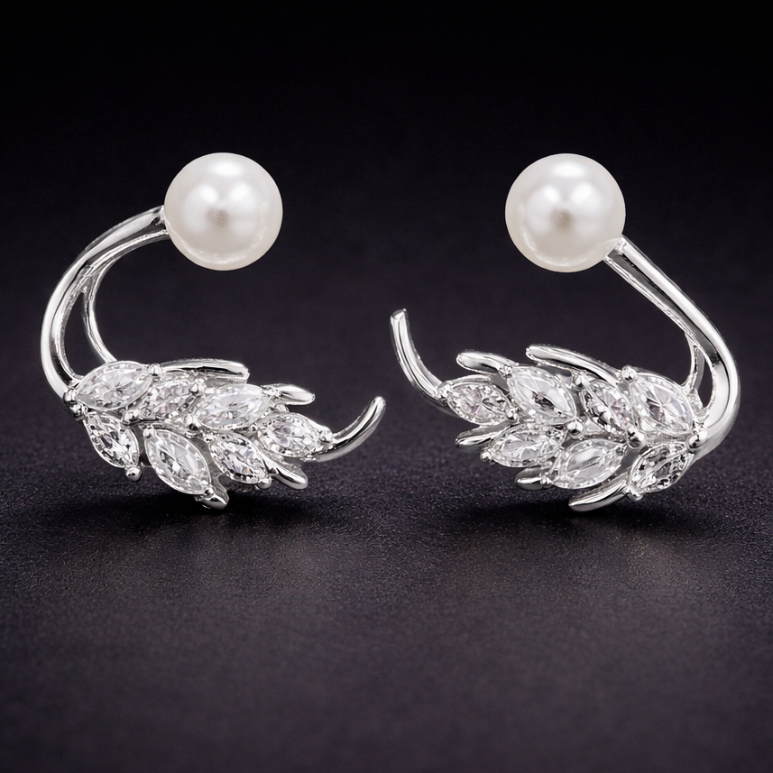 Silver Leaf Pearl Statement