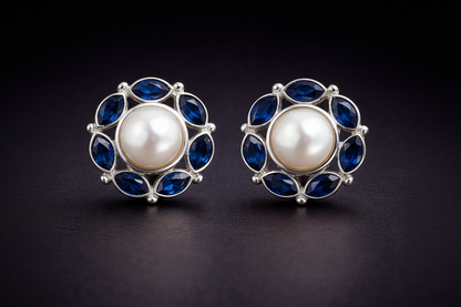 Royal Stone Pearl Studs