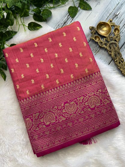 Semi Tussar soft silk saree