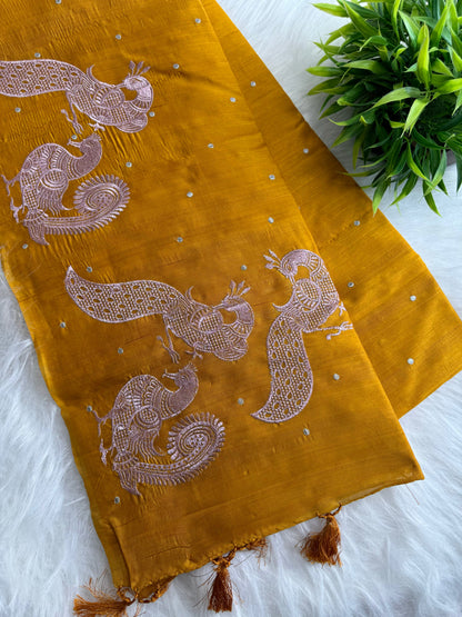 Semi Raw silk sarees