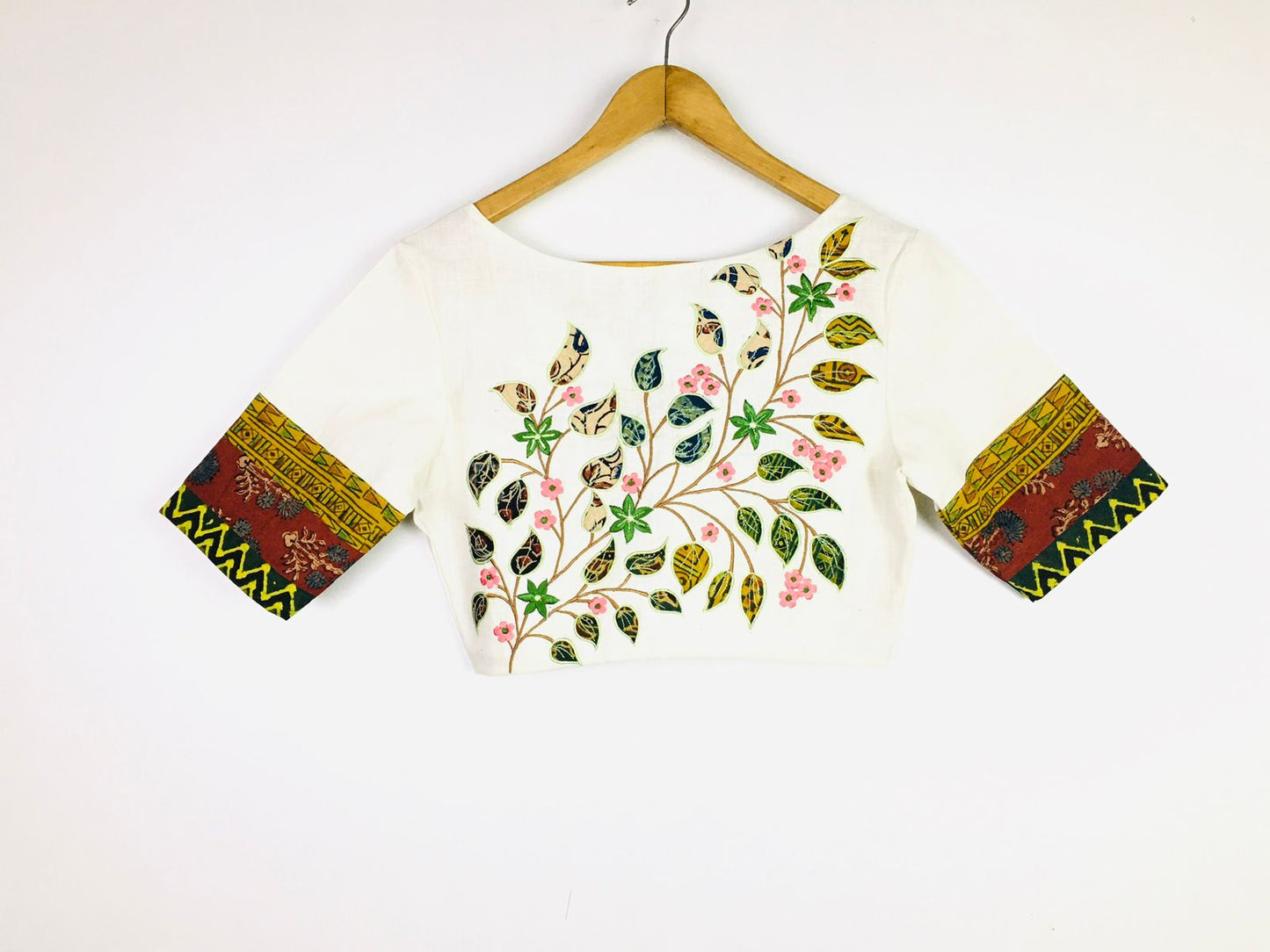 Applique Work Readymade Blouse Size 38 [expandable up to 42]