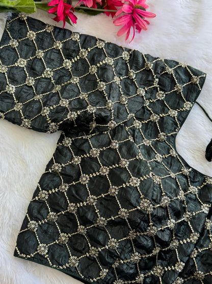 Designer Readymade Blouse with Sequin Work Size 36 [expandable up to 44]