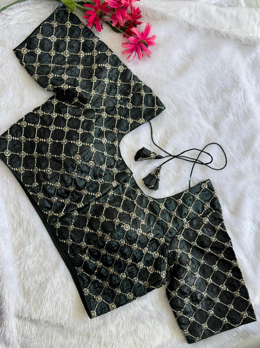 Designer Readymade Blouse with Sequin Work Size 36 [expandable up to 44]