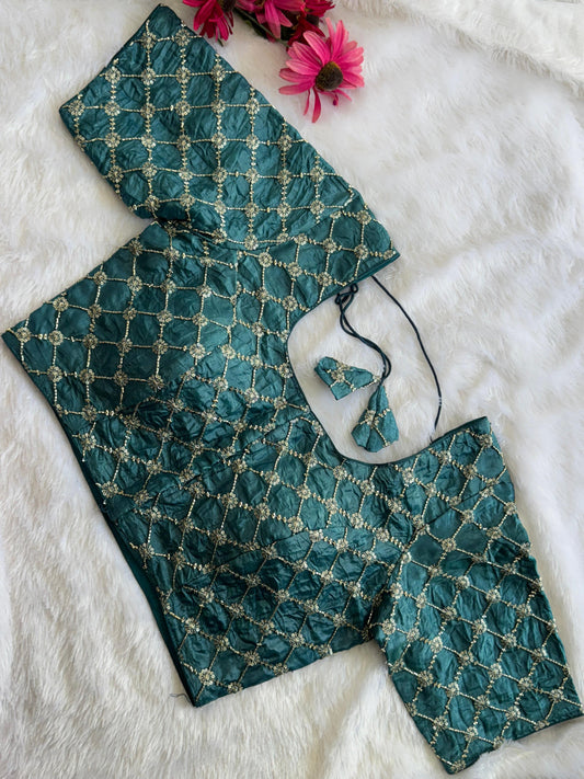 Designer Readymade Blouse with Sequin Work Size 36 [expandable up to 44]