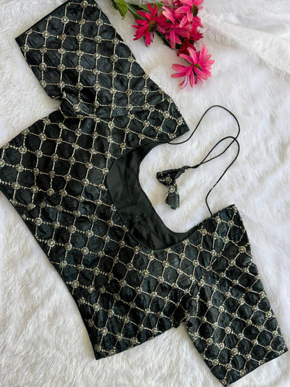 Designer Readymade Blouse with Sequin Work Size 36 [expandable up to 44]