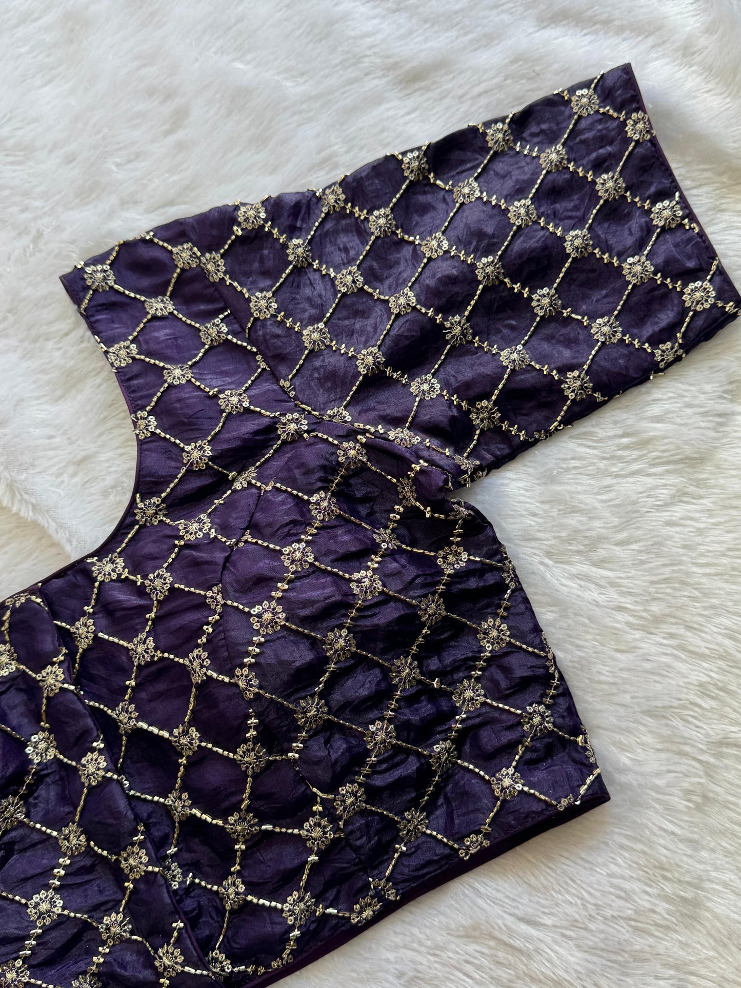 Designer Readymade Blouse with Sequin Work Size 36 [expandable up to 44]