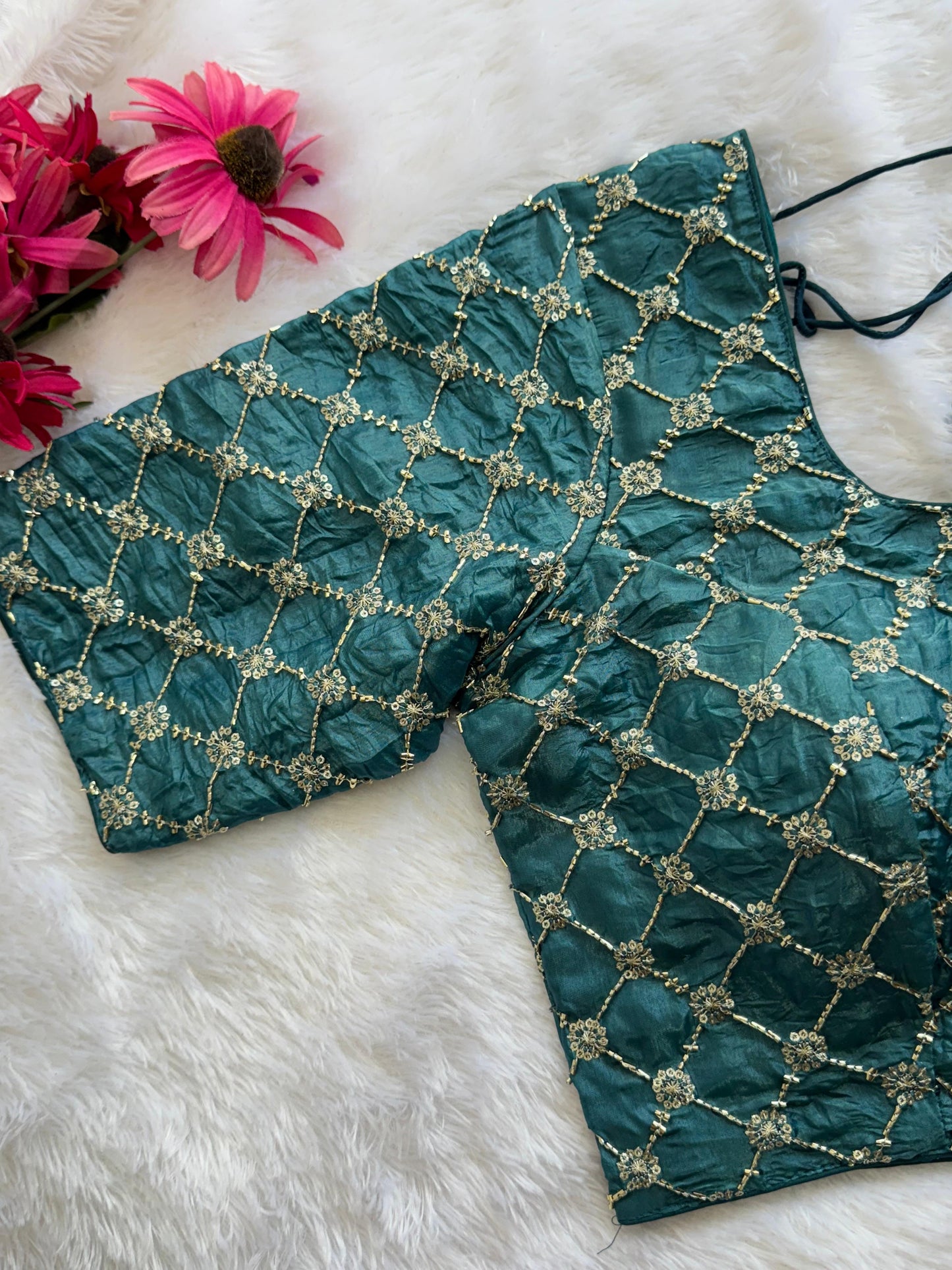 Designer Readymade Blouse with Sequin Work Size 36 [expandable up to 44]