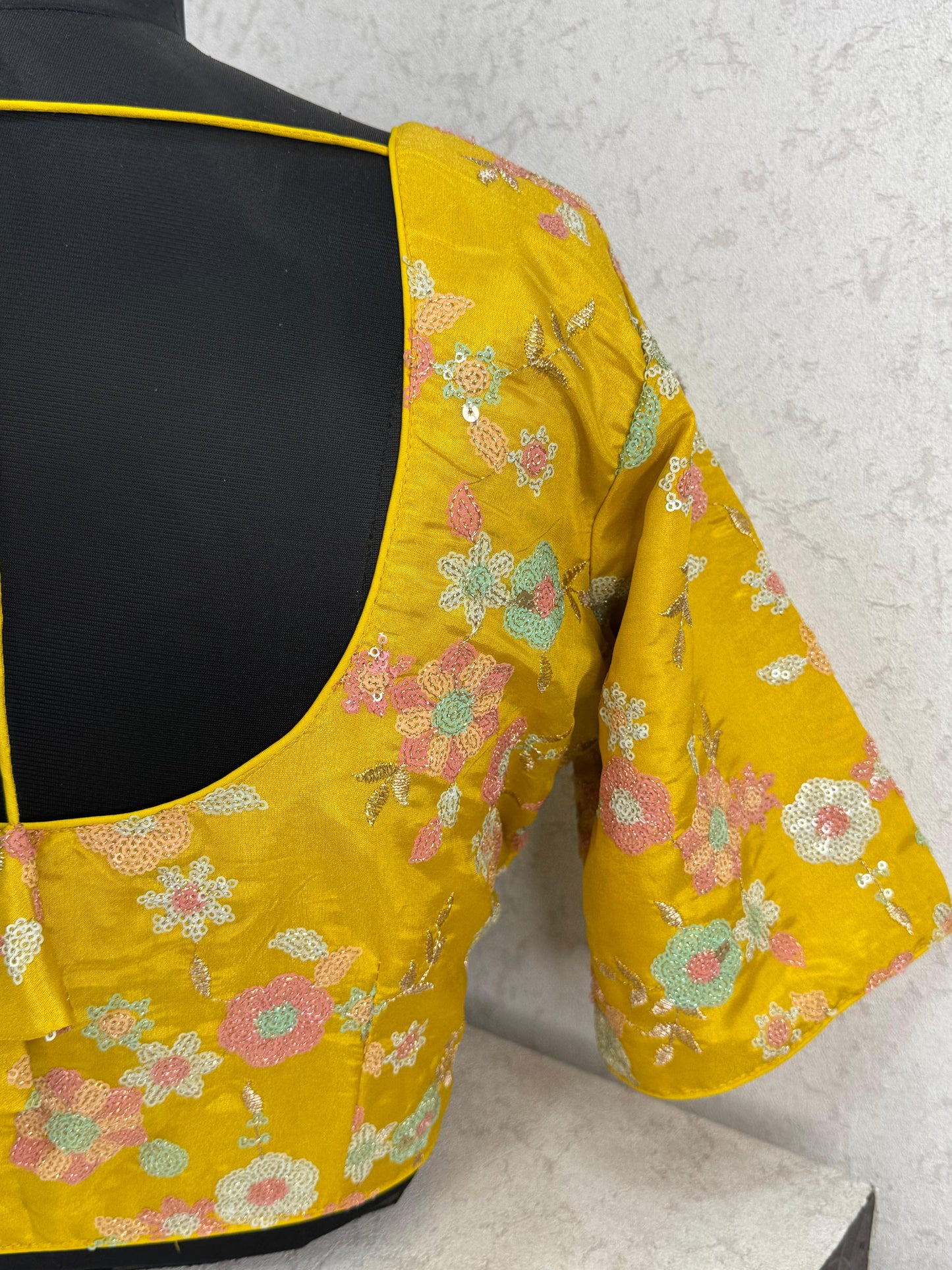 Designer Readymade Blouse with Sequin Work Size 30 [expandable up to 44]