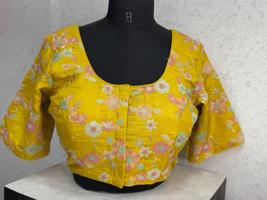 Designer Readymade Blouse with Sequin Work Size 30 [expandable up to 44]