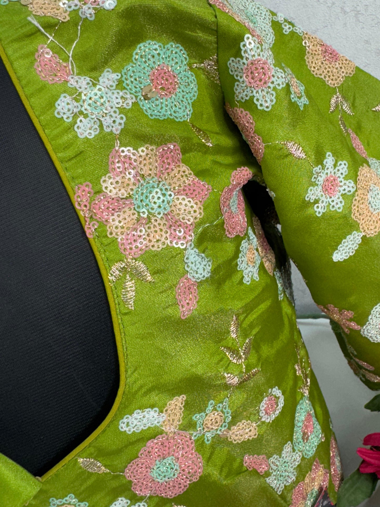 Designer Readymade Blouse with Sequin Work Size 30 [expandable up to 44]
