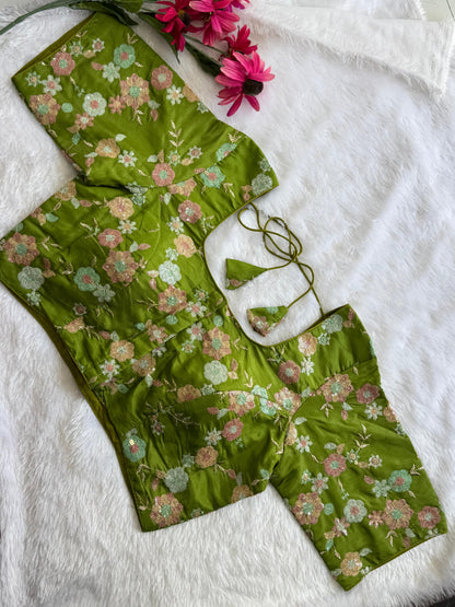 Designer Readymade Blouse with Sequin Work Size 30 [expandable up to 44]