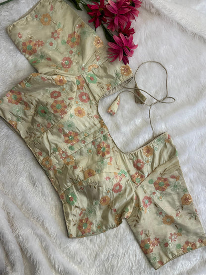 Designer Readymade Blouse with Sequin Work Size 30 [expandable up to 44]