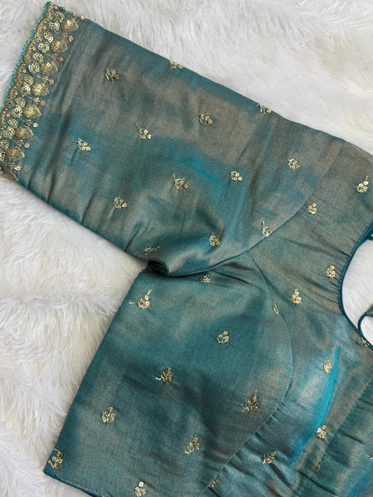 Tissue Banarasi Readymade Blouse Size 36 [expandable up to 40]