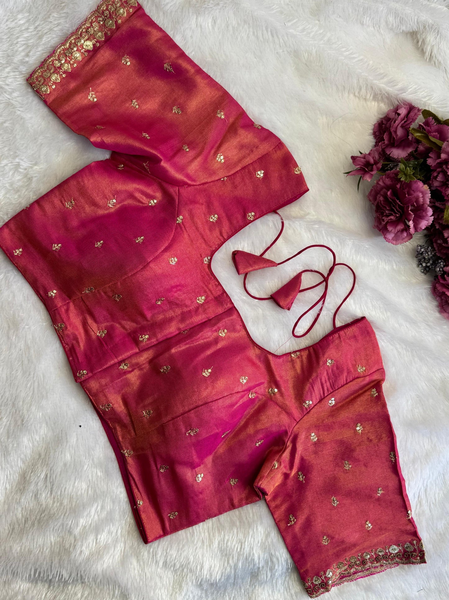 Tissue Banarasi Readymade Blouse Size 36 [expandable up to 40]