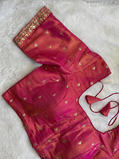 Tissue Banarasi Readymade Blouse Size 36 [expandable up to 40]