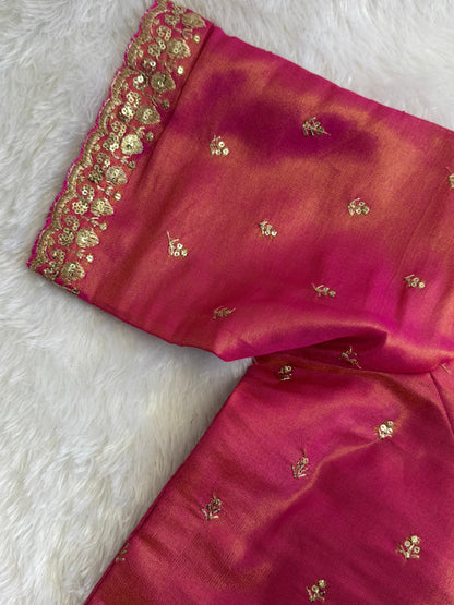 Tissue Banarasi Readymade Blouse Size 36 [expandable up to 40]
