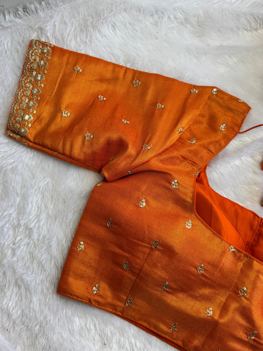 Tissue Banarasi Readymade Blouse Size 36 [expandable up to 40]