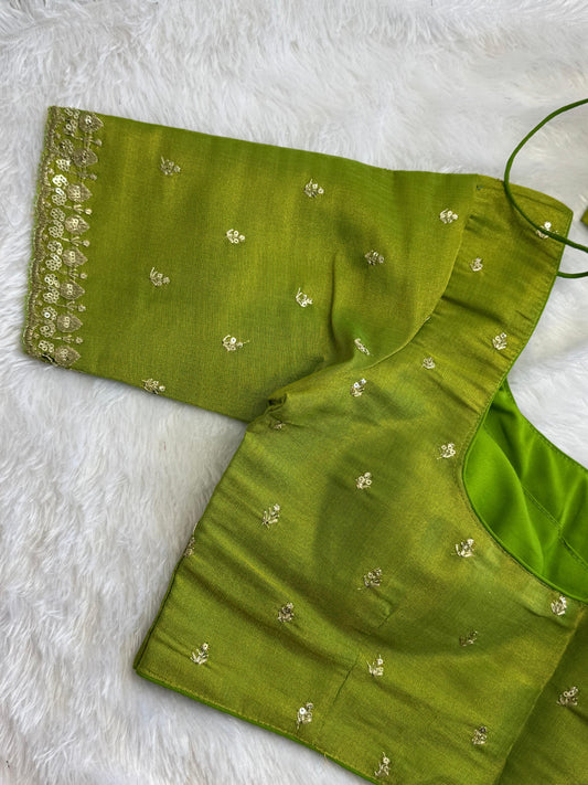 Tissue Banarasi Readymade Blouse Size 36 [expandable up to 40]